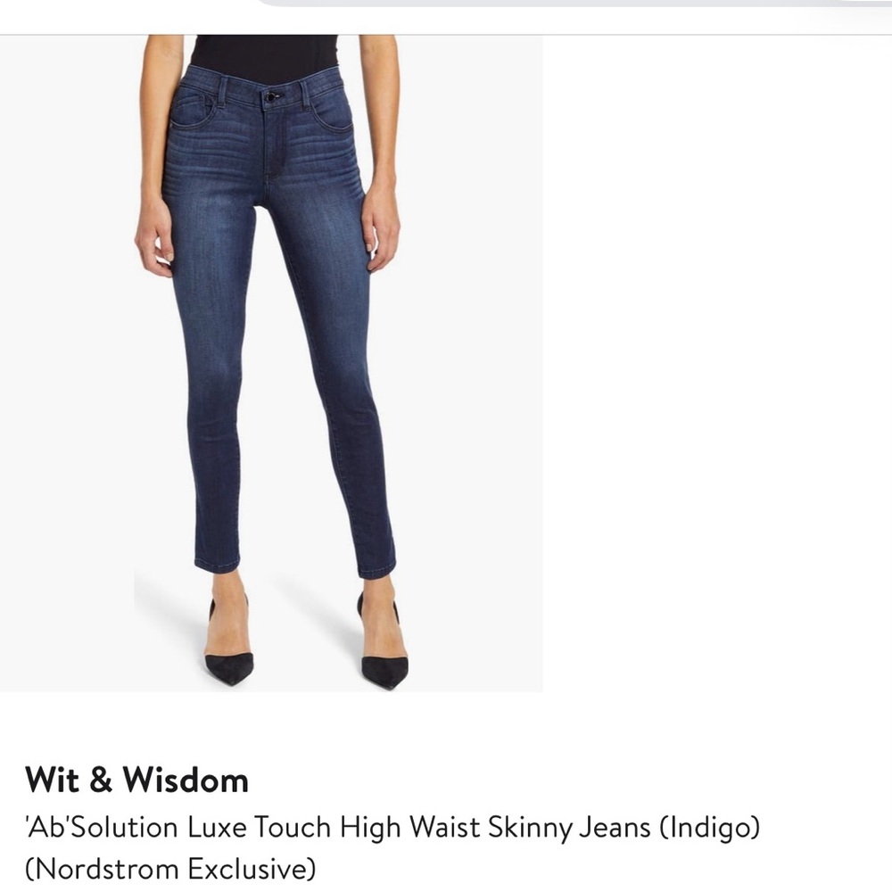 Wit & Wisdom Dark Blue Skinny Dark denim.